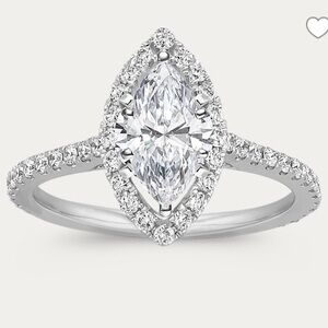 1.5 Diamond Marquise halo engagement ring